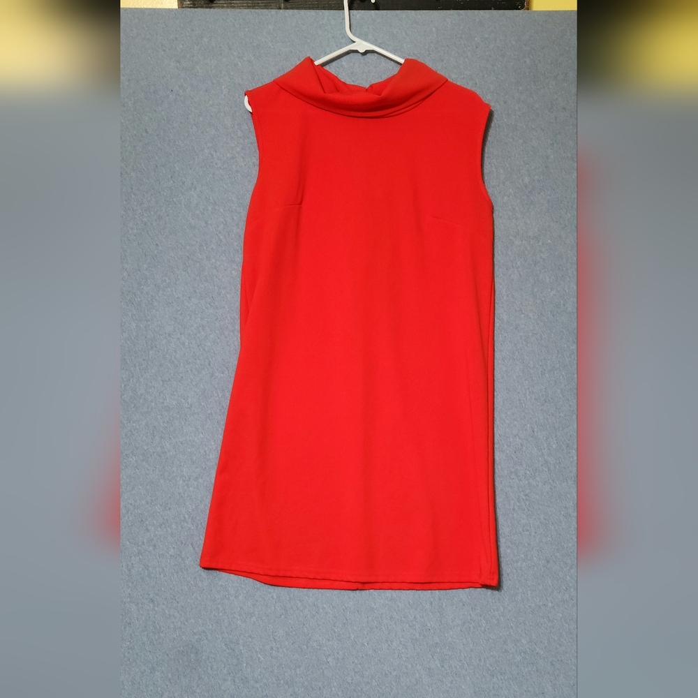 Uoozee red sleeveless collared mini dress. Size XL
